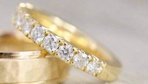 18k moissanite wedding ring