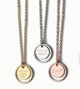 PN#02 (Personalized Round Shape Design Necklace w/ name or initials)